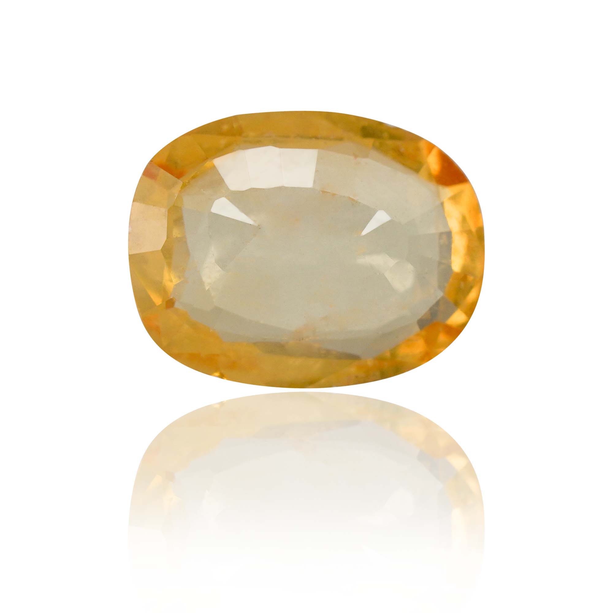 Natural Yellow Sapphire (Pukhraj) 1.65 Ct, Oval, Ceylon – IGTL Certified – front view thumbnail